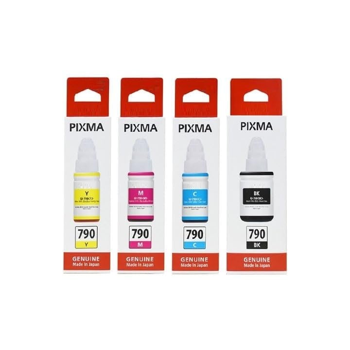 idev Canon GI 790 Ink Bottles B/C/Y/M Combo Compatible with PIXMA G1000 ...