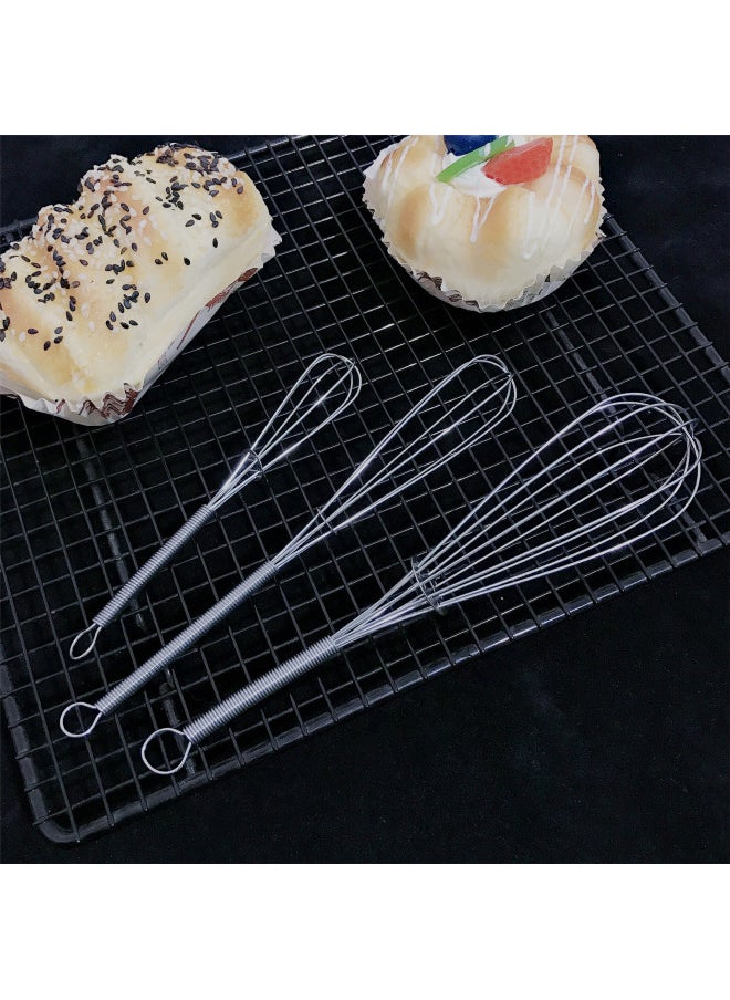 Generic Egg Beater Stainless Steel Spring Egg Beater, Metal Egg Beater Egg Beater Egg Beater Stick-Color:5.  - Image 3