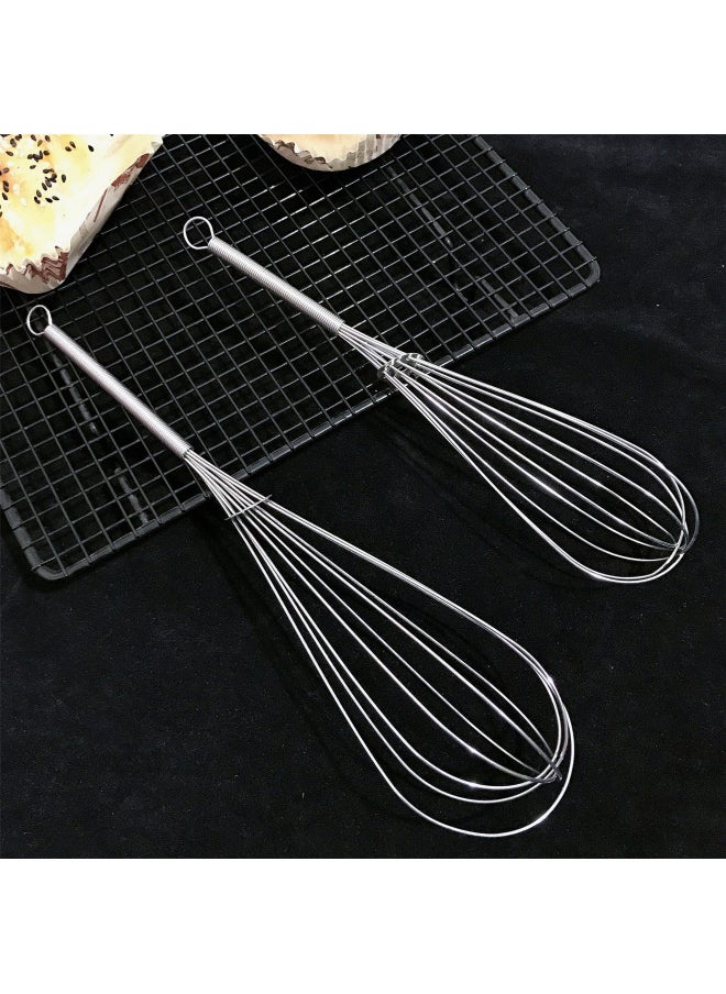 Generic Egg Beater Stainless Steel Spring Egg Beater, Metal Egg Beater Egg Beater Egg Beater Stick-Color:5.  - Image 4