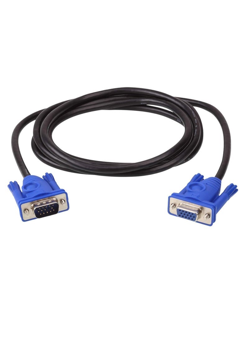 VGA Cable- 1.5m Male to Male Video Extension Cable VGA Adapter for Computer PC to Monitor Screen Projector with VGA Socket Port - Image 4
