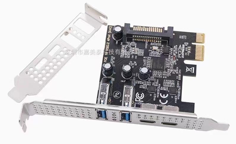SaiRetail.Com PCIE Type C USB 3.2 Gen 1 5Gbps Card Adapter PCI Express Card with 2 Port USB 3.0