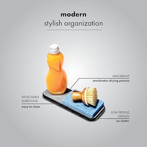 Madesmart صينية حوض ميدسمارت - جرانيت، مجموعة الحجر الجاف، قاعدة غير قابلة للانزلاق - Image 2