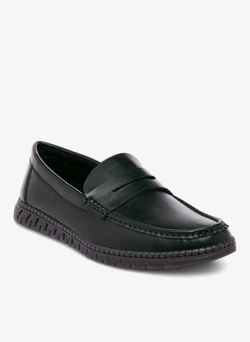 LBL by Shoexpress Textured Slip-On Moccasins With Cutout Detail