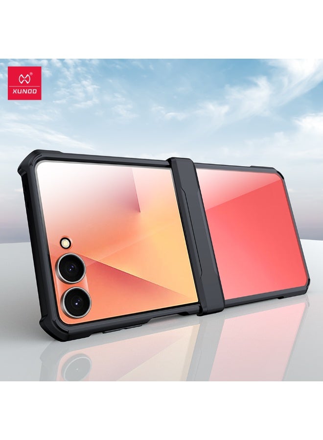 إكسوند جراب لهاتف Samsung Galaxy Z Flip 7، واقي شاشة مدمج، حماية للكاميرا، غطاء ناعم من مادة TPU - Image 2