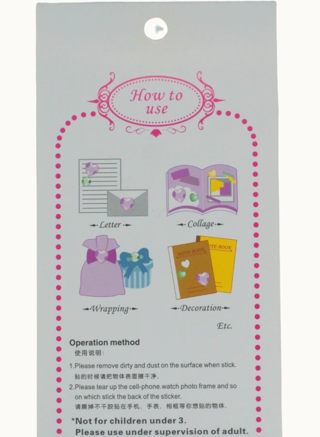 Multi-color and multi-shape crystal diamond stickers 3D three-dimensional stickers children's DIY decoration self-adhesive jewelry stickers colored diamond stickers - Image 3