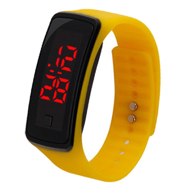 Stylish Sports LED Wristwatch Unisex Yellow 