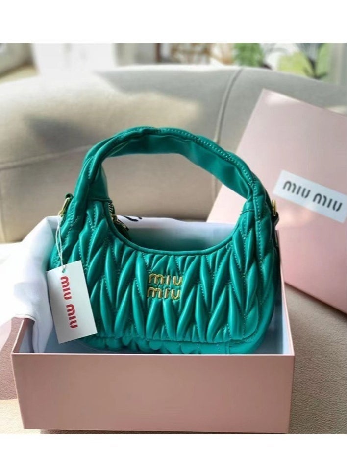 Miu Miu Pleated Cross-body Shoulder Bag Handbag 20*14.5*6cm  - Image 1