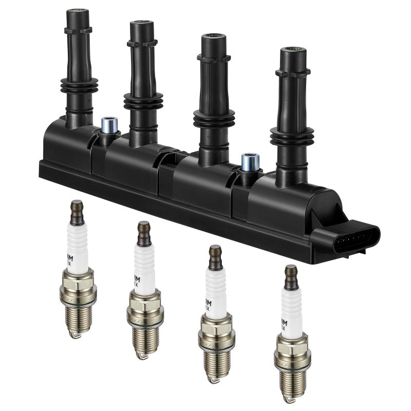 BDFHYK Ignition Coil Pack UF669 and Iridium Spark Plug XP3922 Compatible with Chevy Cruze 2011-2015 Chevrolet Trax Buick Encore 2013-2021 Chevy Sonic 2012-2020 Chevy Oem Coil Pack 1.4L l4 Set of 5 - Image 1
