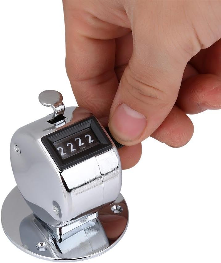 comfrt Hand Tally Counter, 4 Digit Mechanical Number Hand Held Count Clicker for Sports Games Hand Tally Counter - Image 2