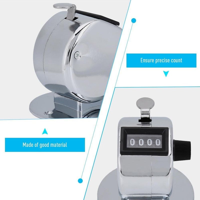 comfrt Hand Tally Counter, 4 Digit Mechanical Number Hand Held Count Clicker for Sports Games Hand Tally Counter - Image 1