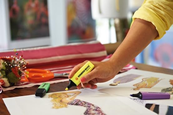 STABILO Highlighter BOSS ORIGINAL - Pack of 4 - Green, Pink, Orange, Yellow - Image 4