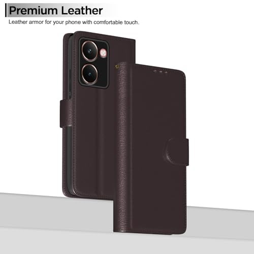 Pikkme Flip Cover for Realme P3 Ultra 5G Leather Finish | Inside TPU with Card Pockets | Wallet Stand and Shock Proof | Complete Protection Flip Case(Coffee) - Image 2
