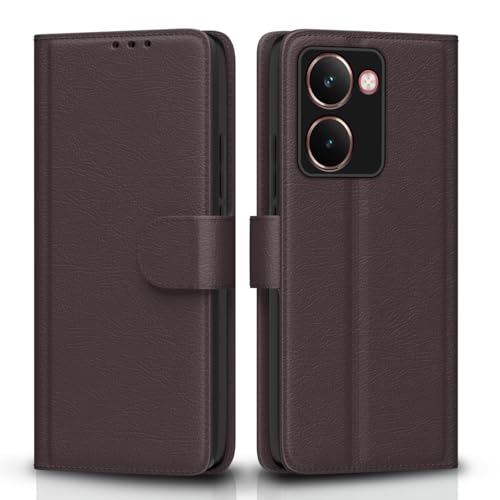 Pikkme Flip Cover for Realme P3 Ultra 5G Leather Finish | Inside TPU with Card Pockets | Wallet Stand and Shock Proof | Complete Protection Flip Case(Coffee) - Image 1