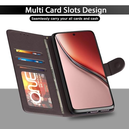Pikkme Flip Cover for Realme P3 Ultra 5G Leather Finish | Inside TPU with Card Pockets | Wallet Stand and Shock Proof | Complete Protection Flip Case(Coffee) - Image 5