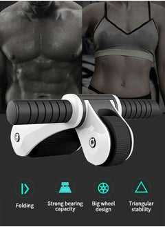 GROIC Ab Roller for Core Workout, Abs Workout Equipment Foldable, Abs Roller with Knee Pads for Home Gym Fitness, Abs Workout Equipment Sports Fitness Equipment  - Image 2