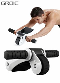 GROIC Ab Roller for Core Workout, Abs Workout Equipment Foldable, Abs Roller with Knee Pads for Home Gym Fitness, Abs Workout Equipment Sports Fitness Equipment  - Image 1