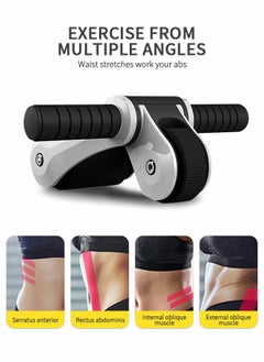 GROIC Ab Roller for Core Workout, Abs Workout Equipment Foldable, Abs Roller with Knee Pads for Home Gym Fitness, Abs Workout Equipment Sports Fitness Equipment  - Image 4