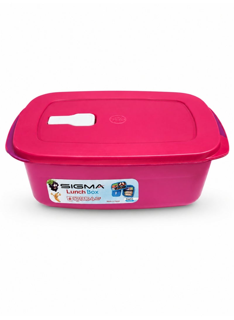 SIGMA Title Sigma Lunch Box 2 L with Spoon, Fork & Knife – Reusable Food Container with Secure Lid - Image 1