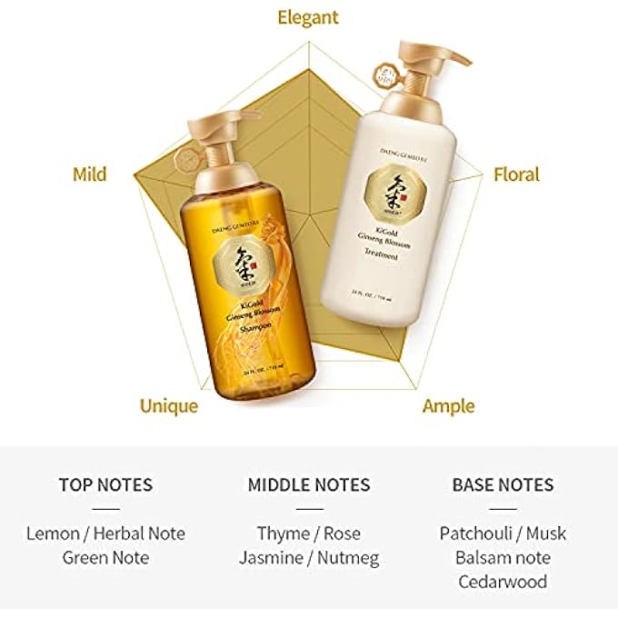 DAENG GI MEO RI - KI GOLD GINSENG BLOSSOM 2 SHAMPOO SET, REAL GINSENG INSIDE, HERBAL SHAMPOO, HAIR GROWTH, PREVENTING HAIR LOSS, 24.01 FL OZ EACH - Image 3