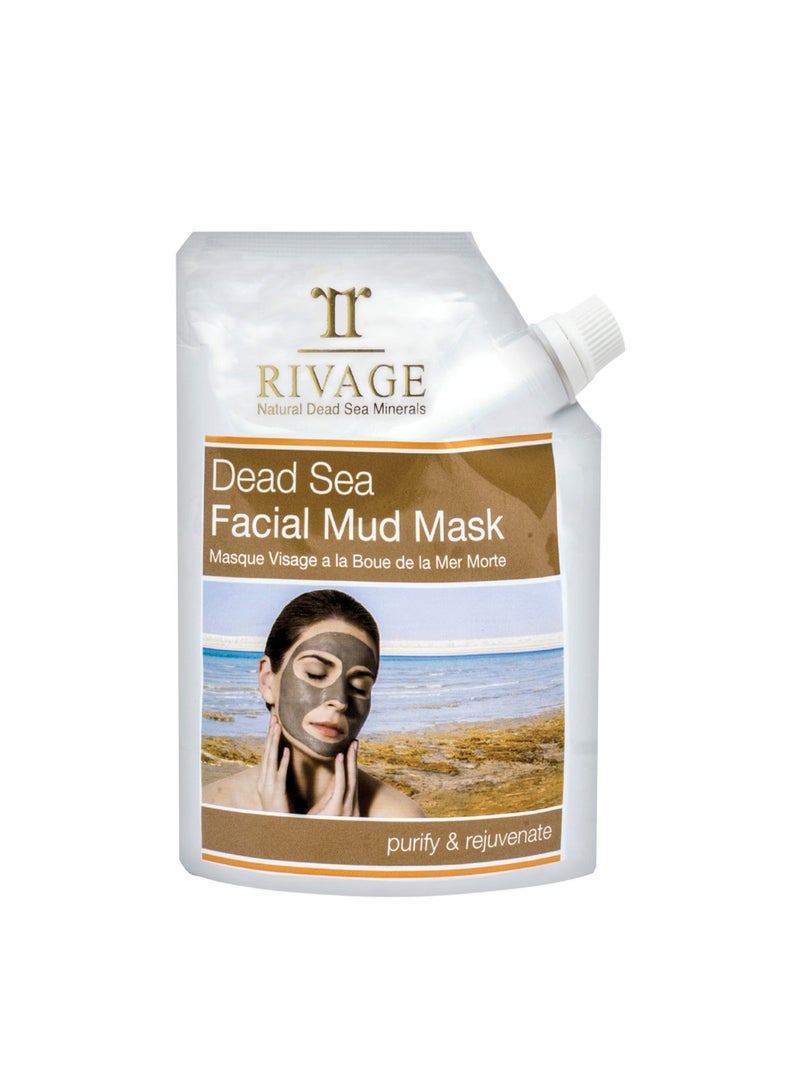 RIVAGE NATURAL DEAD SEA MINERALS FACIAL MUD MASK (Pouch) 200g - Image 1
