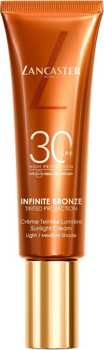 Lancaster Infinite Bronze Sunlight Cream SPF 30 50ml LightMedium Shade Tinted Protection NonGreasy and NonSticky Formula NaturalLooking Finish Vegan - Image 1