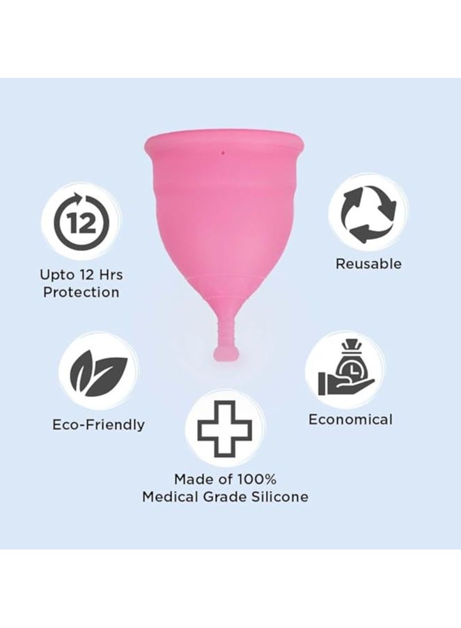 PEE SAFE PEE SAFE Menstrual Cup (Small) | Suitable for 18 Years & Below | Odour & Rash-Free | 100% Medical Grade Silicone | Comes with Travel Friendly Pouch | Leakage Proof & Infection Free - Image 3