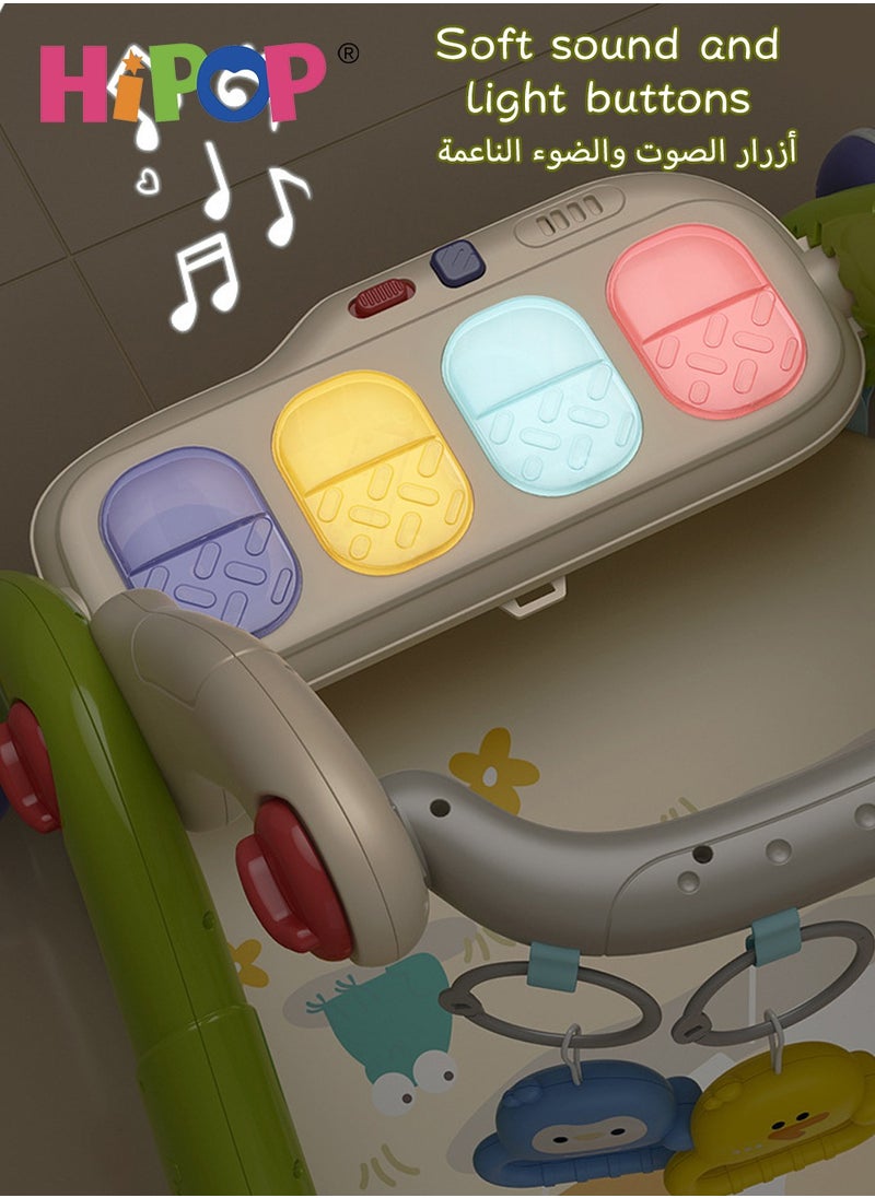 HIPOP - 2 In 1 Baby Gym Play Mats,Baby Toys Kick and Play Piano Gym Activity Center For Infants,Baby Walker Fitness Rack - Image 1