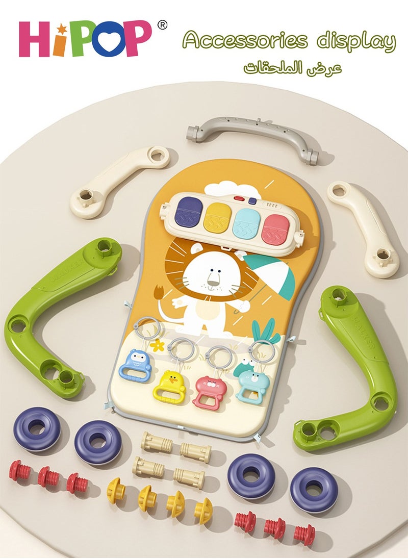 HIPOP - 2 In 1 Baby Gym Play Mats,Baby Toys Kick and Play Piano Gym Activity Center For Infants,Baby Walker Fitness Rack - Image 1