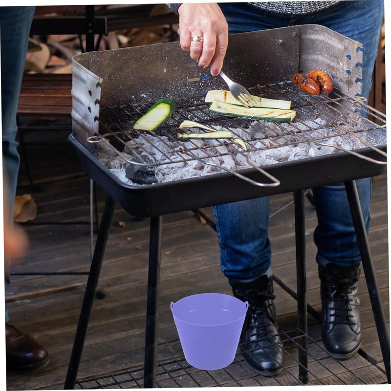 POPETPOP Grill Grease Catcher Liner Silicone Oil Bucket Liner Easy Clean Folding Design - Image 3