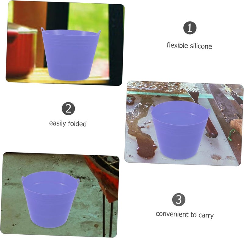 POPETPOP Grill Grease Catcher Liner Silicone Oil Bucket Liner Easy Clean Folding Design - Image 5