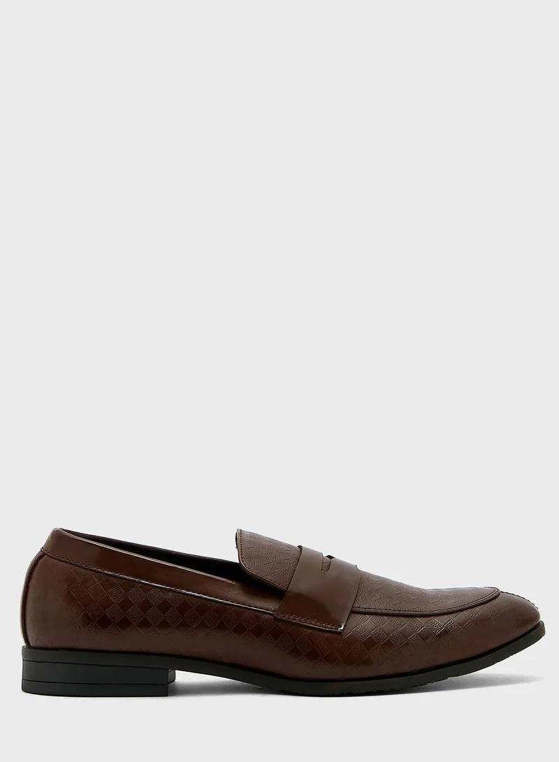 Robert Wood Weave Texture Formal Slip Ons