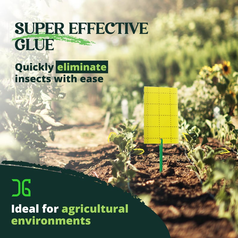 Catchmaster GRO Yellow Regular Double Sided Sticky Traps 72PK, Adhesive Bug & Fruit Fly Trap, Pest Control for Home, Farm, Garden, Hydroponics & Greenhouse, Protect Live Plants Indoor & Outdoor - Image 3