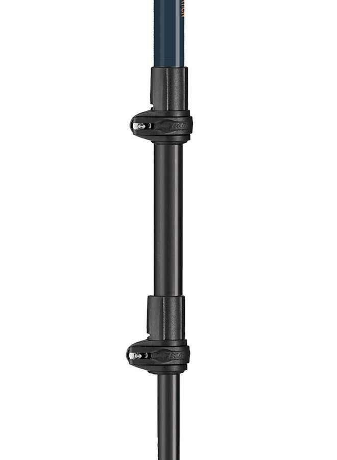 LEKI Wanderfreund High Fives Aluminum Adjustable Lightweight Walking Pole (Single) for Trekking & Hiking - Blue-Orange-Blue - 60-120 cm - Image 4