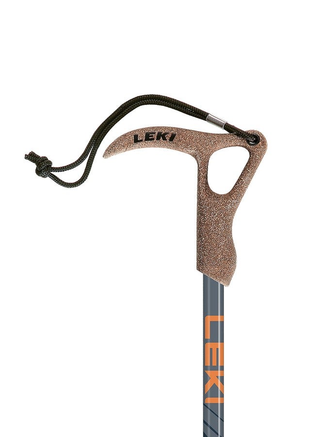 LEKI Wanderfreund High Fives Aluminum Adjustable Lightweight Walking Pole (Single) for Trekking & Hiking - Blue-Orange-Blue - 60-120 cm - Image 3