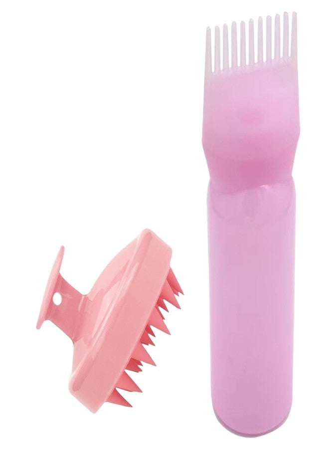 BLLREMIPSUR 2 Piece Hair Oil Applicator Set, Root Comb Applicator Bottles and Hair Massage Brush, Hair Dye Brush Bottle Root Comb Applicator Hair Dye Comb and Head Massage Brush Hair Oil Applicator Bottle - Image 1