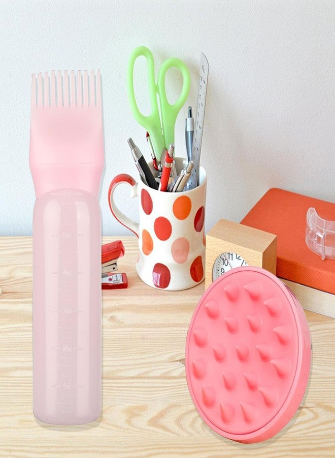BLLREMIPSUR 2 Piece Hair Oil Applicator Set, Root Comb Applicator Bottles and Hair Massage Brush, Hair Dye Brush Bottle Root Comb Applicator Hair Dye Comb and Head Massage Brush Hair Oil Applicator Bottle - Image 5