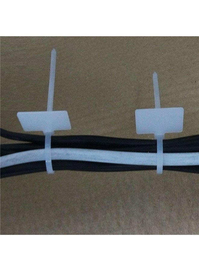 Loquat Nylon Marker Cable Ties 300PCS White Self-locking Wire Zip Ties Cable Mark Tags Label Tie Straps Nylon Power Marking Label - Image 4