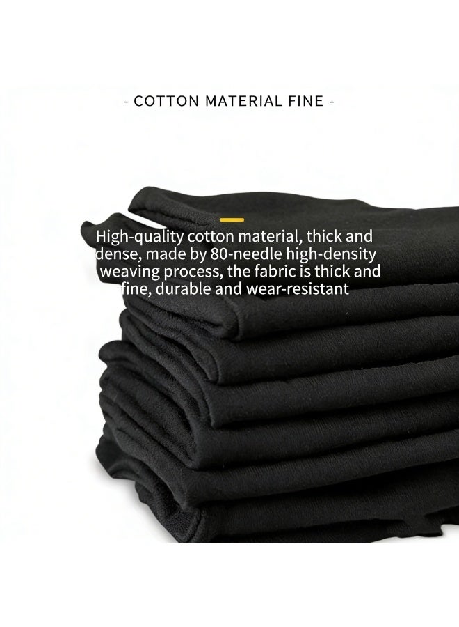 NIBEMINENT 20 قطعة قفازات قطنية للإكزيما واليدين الجافتين، 10 أزواج من بطانات العمل المرطبة بفوائد السبا، تناسب مرنة للبشرة الحساسة (أسود، مقاس واحد) - Image 2