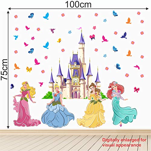 StickMe 'Princess - Castle - Birds - Butterfly - Baby - Kids - Learning - Education - Nursery - Pre School - Kinder Garden - Wall Sticker' -SM862 (Multi Colour, Vinyl - 100cm X 75 cm)-self adhesive - Image 3
