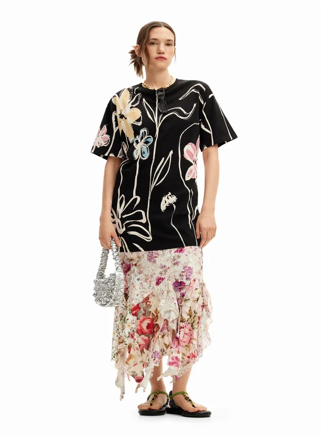 DESIGUAL Butterfly Midi Dress