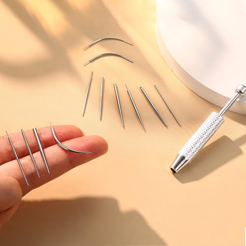 GEMQUEEN Piercing Taper Ball Grabber Changing Tool Set - Flat Back Earrings Applicator Tool 14G 16G 18G Stainless Steel Push in Threadless Thread Assistant Tool Body Piercing Kit for Ear Nose Lip - Image 5