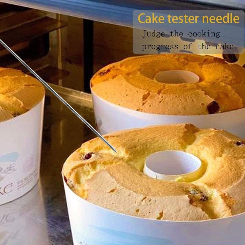 Stainless Steel Cake Tester Model A Heavy Duty Non Slip Grip Baking Probe for Cakes Cupcakes Bread Muffins Reusable Easy to Clean Essential Tool for Professional Home Baking - Image 2