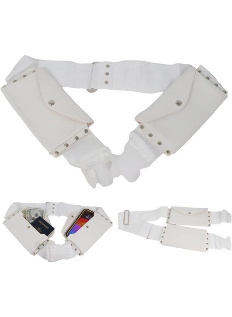 MahMir Premium Ihram Belt for Men – Comfortable, Adjustable, White Belt for Hajj & Umrah, Unstitched, Waterproof, Follows Sunnah, Ideal for Ahram & Ehram