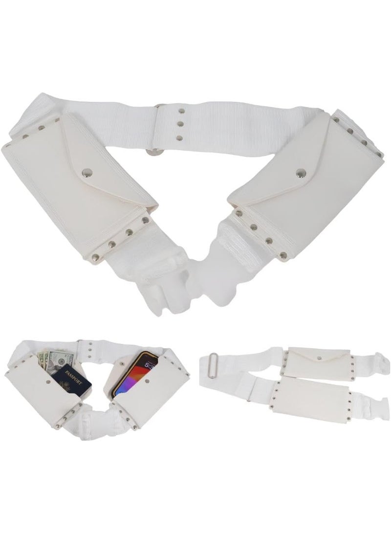 ماهمير حزام إحرام فاخر للرجال من ماهمير - مريح، قابل للتعديل، حزام أبيض للحج والعمرة، غير مخيط، مقاوم للماء، يتبع السنة، مثالي للإحرام - Image 1