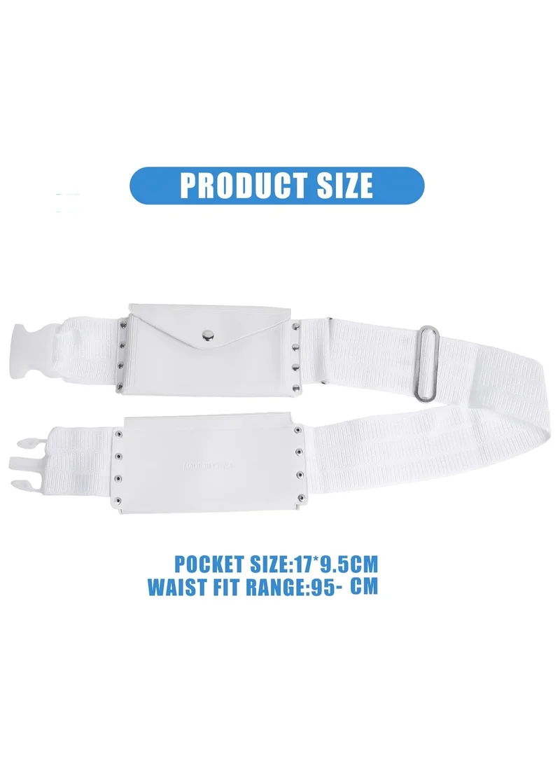 ماهمير حزام إحرام فاخر للرجال من ماهمير - مريح، قابل للتعديل، حزام أبيض للحج والعمرة، غير مخيط، مقاوم للماء، يتبع السنة، مثالي للإحرام