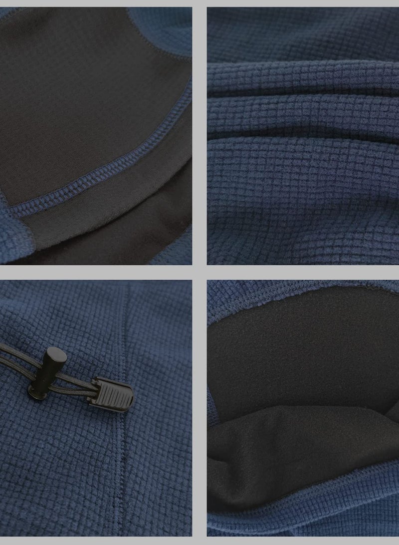 SOLARAE New Fabric Thick Neck Warmer Gaiter,Tube Scarf with Drawstring,Plaid Polar Fleece,Breathable Windproof Face Masks for Men and Women - Image 3