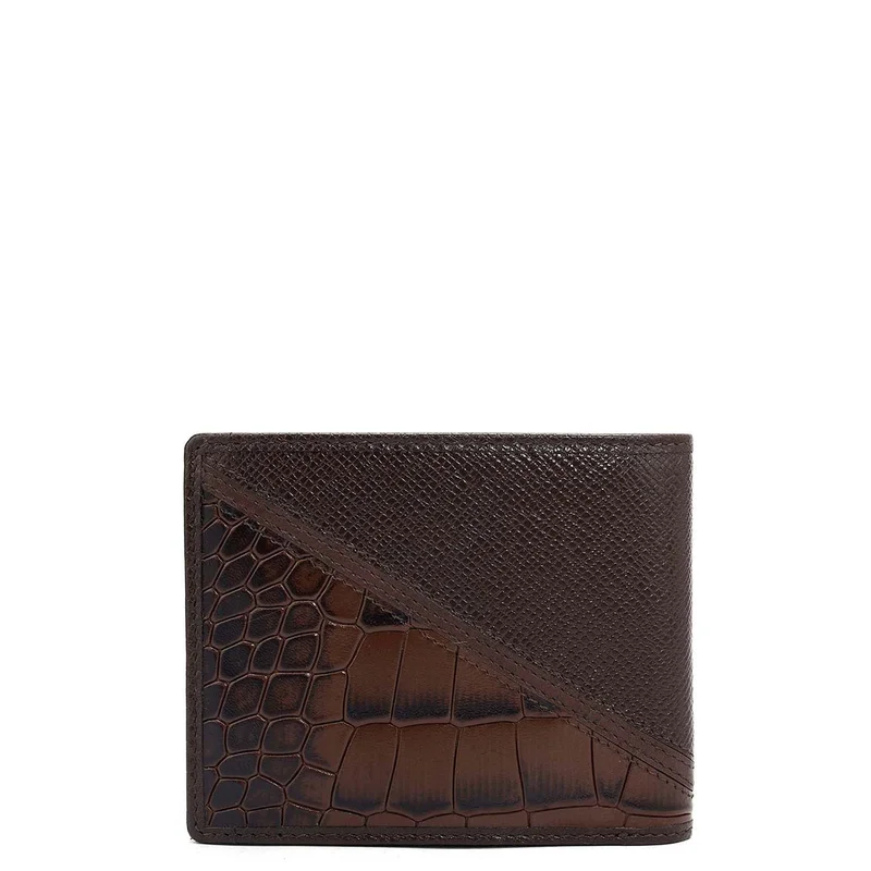 Da Milano Walnut Walnut Bifold Leather Mens Wallet for Men | Best Price UAE