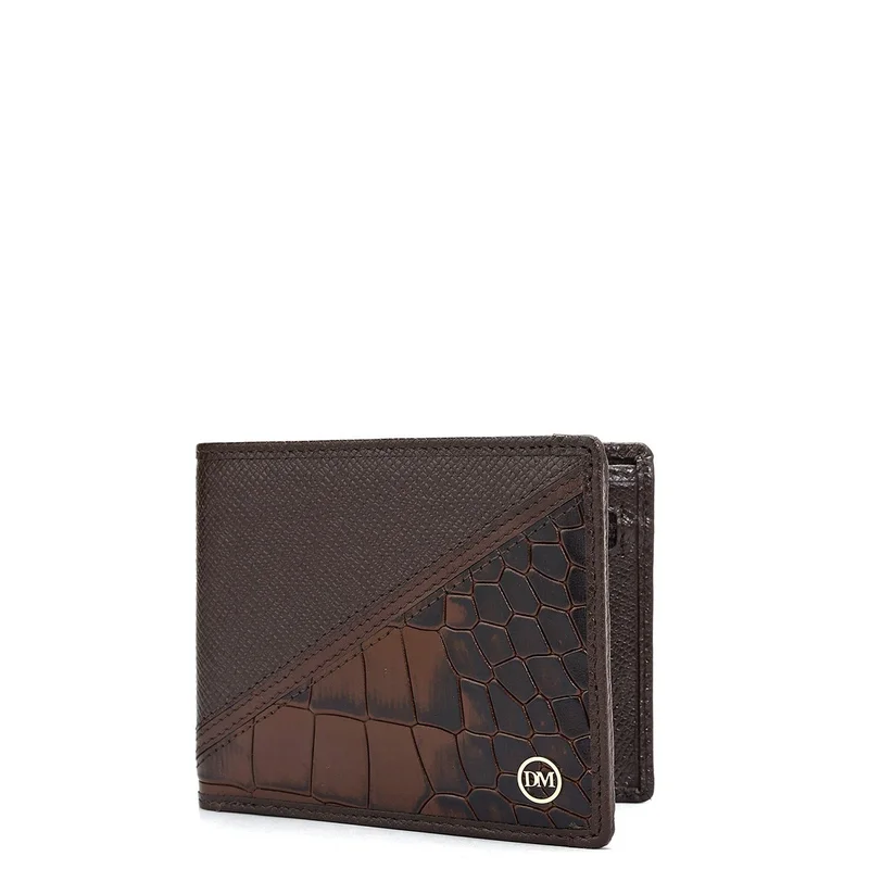 Da Milano Walnut Walnut Bifold Leather Mens Wallet for Men | Best Price UAE