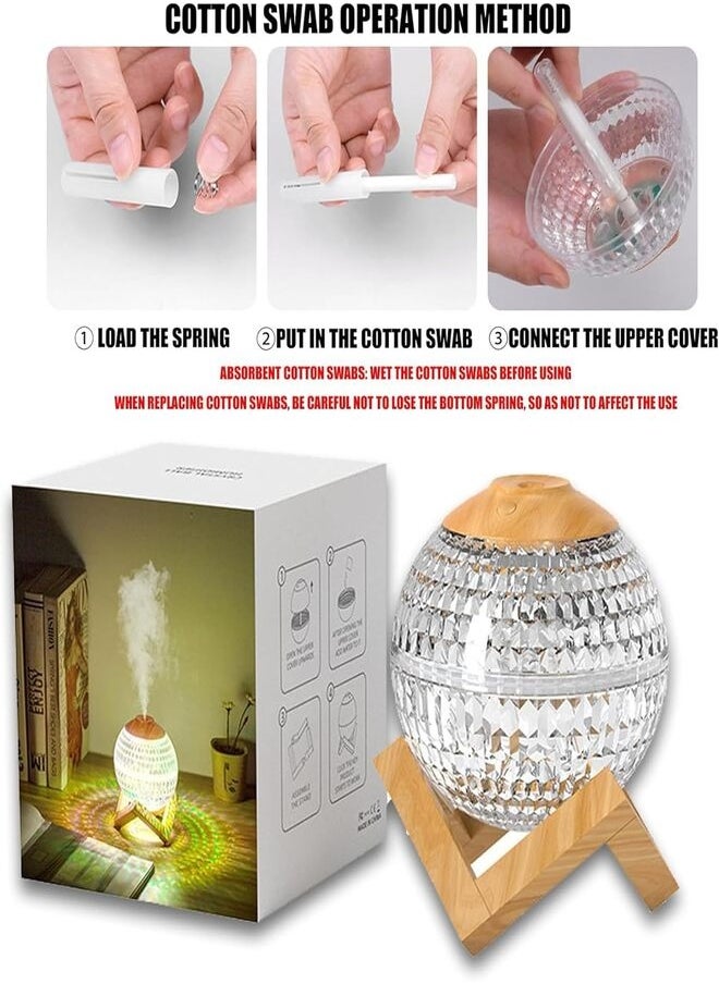 Generic Crystal Mini LED Humidifier by House of Quirk, Cool Mist Humidifier for Kids Bedroom with Gentle LED Night Light, Personal Decor Mini Humidifier with Auto-Off, Hydrogen Soothing  - Image 4
