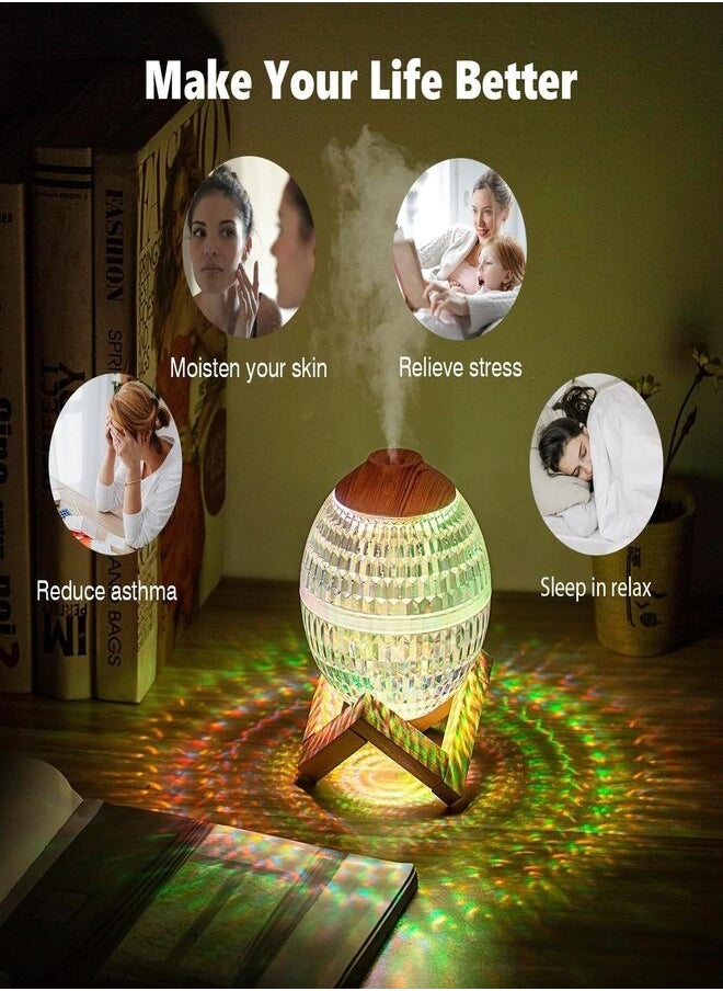 Generic Crystal Mini LED Humidifier by House of Quirk, Cool Mist Humidifier for Kids Bedroom with Gentle LED Night Light, Personal Decor Mini Humidifier with Auto-Off, Hydrogen Soothing  - Image 5